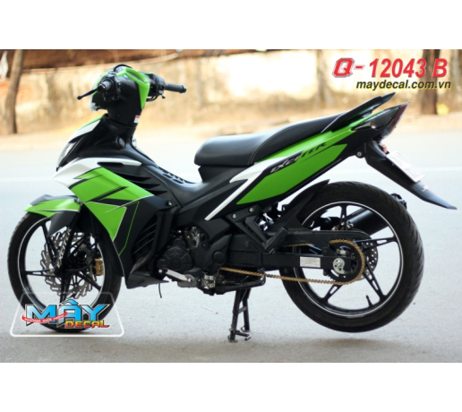 Q 12043 B EX 2011 exciter xanh z1000, den trang, Air Brush black white duong net line