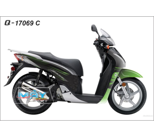 Q 17069 C SH den xanh la green den line duong net sport
