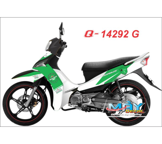 Q 14292 G - Si FI  trang xanh la heineken bia beer green white logo