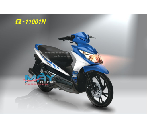 Q 11001 N hayate ss xanh gp trang white blue duong net line