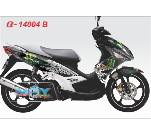 Q 14004 - NO lx monster logo dau vet mong tay cao devil DG den trang black white