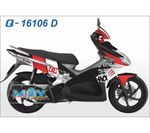 Q 16106 D AB 2010 1 den  monster quy devil dau mong vuot cao do red den black white trang