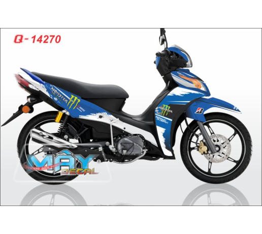 Q 14270 JU FI trang xanh gp blue white logo dau vet mong tay quy cao monster 