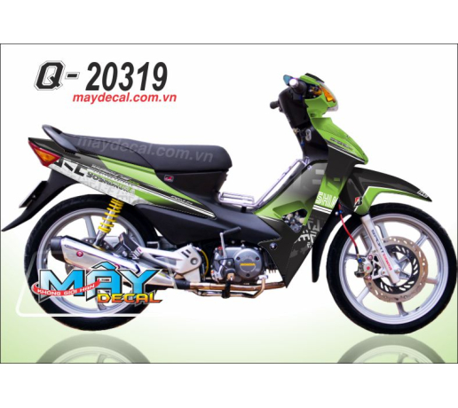 Q 20319 WAVE @ logo yoshimura chu nhat xanh kawa z den black green