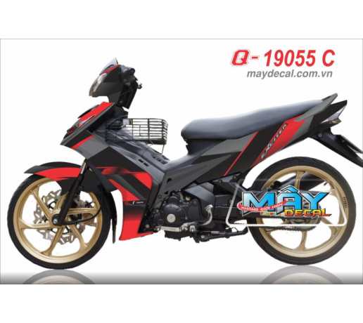 Q 19055 C Exciter do den black red duong net 3d line phoi mau