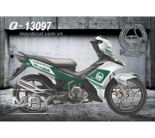Q 13097 EXciter 2011 POLICE dubai canh sat xanh la dam trang