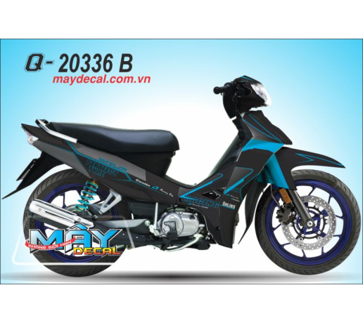 Q 20336 B SI THUONG chi xanh duong blue cyan racing den black xám gray