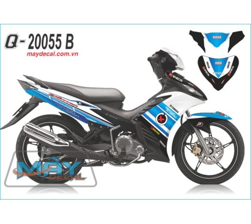 Q 20055 B EX 2011 eneos duong net line xanh duong blue trang white x