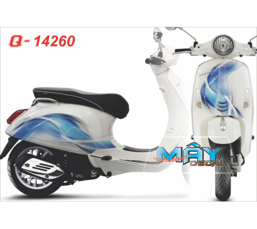 Q 14260 - VESPA song wave xanh duong blue duong net line