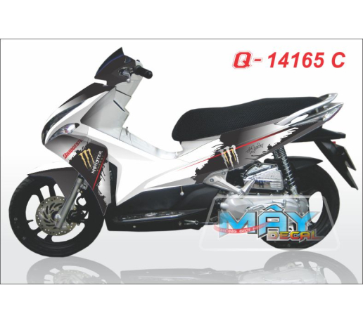 Q 14165 C Air blade trang white monster quy devil dau cao vet son logo xam gray grey den black