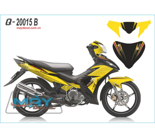 Q 20015 B Exciter vang yellow den black rock star rr ngoi sao