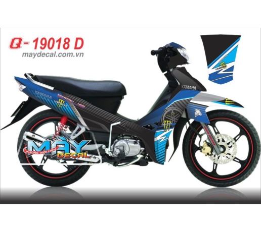 Q 19018 D - Sirius monster quy dau cao vet mong tay devil soc logo xanh duong gp trang den black blu