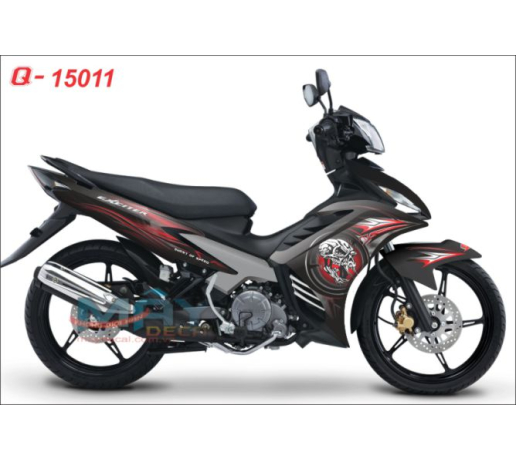 Q 15011 exciter do den quy ma decal dau laured black