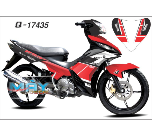 Q 17435 EXCITER logo den do red black soc yamaha semakin di depan logo
