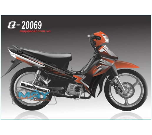 Q 20069 jupiter MX cam den duong net line black orange phoi mau