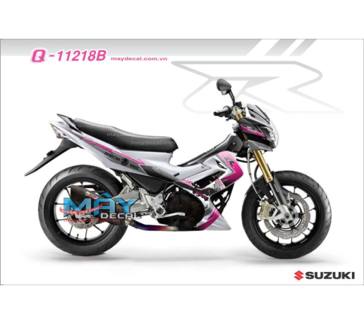 Q 11218 B SATRIA F 150 (RAIDER THAI) spartan race linh la ma trang white hong pink r tem roi vu