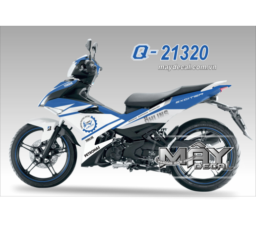 Q 21320 EX 150 trang white xanh gp blue den black b petronas yamablue ohlins banh rang