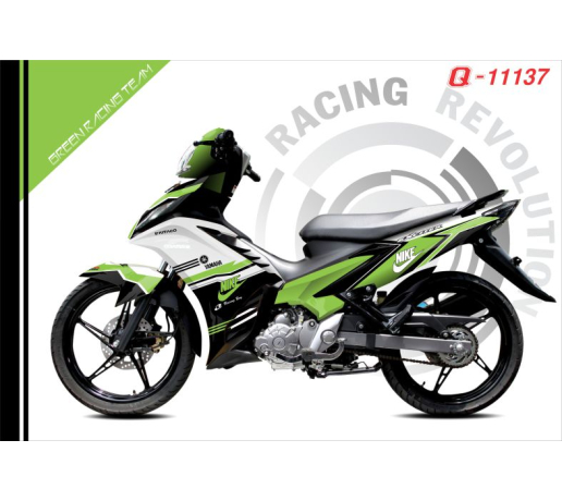 Q 11137 Exciter 2011 nike trang xanh z kawa den black green white sport the thao logo fashion