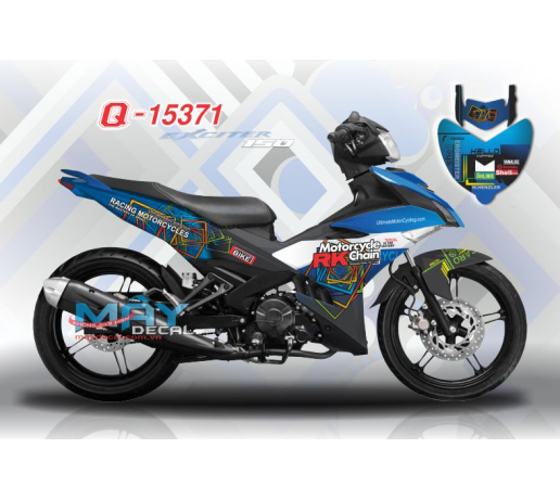 Q 15371 EX 150 ABMC VER 2 duong chi line du mau sac mau colorfull motorcle rk chain bike Xanh Gp tra