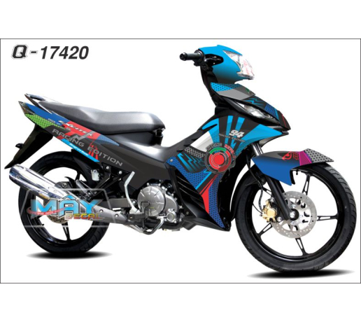 Q 17420 EXCITER 2011 duong net line xanh gp blue bau mau colorful