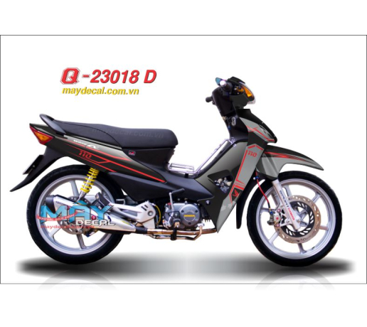 Q 23018 D -  Wave A chi duong net line den xam do red black gray