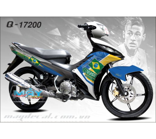 Q 17200 Exciter world cup football brazil bong da banh the thao sport xanh gp blue vang yellow trang