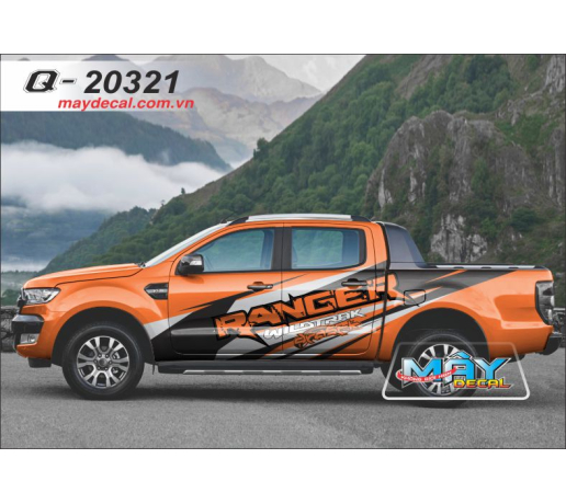 Q 20321 RANGER cam den black orange logo wildtrak