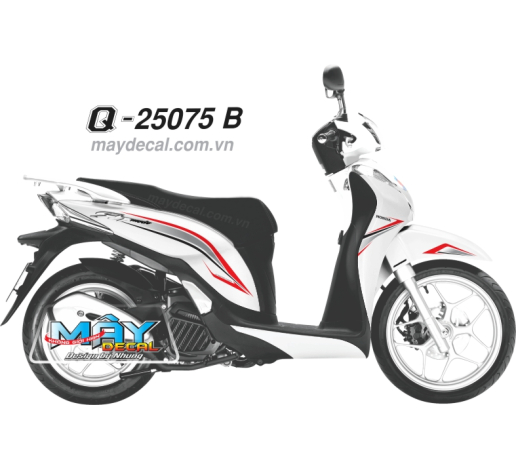 Q 25075 B - SH MODE den black trang whitre do red chi don gian