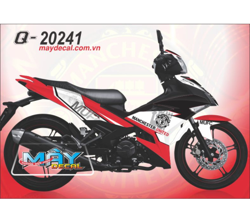 Q 20241 EX 150 manchester united mufc logo the thao bong da banh football club trang do white red qu