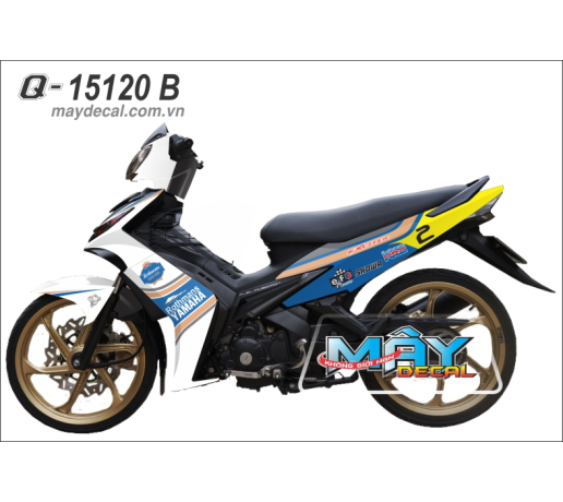 Q 15120 B EXCITER trang xanh gp white blue rothmans showatrang xanh gp white blue rothmans showa