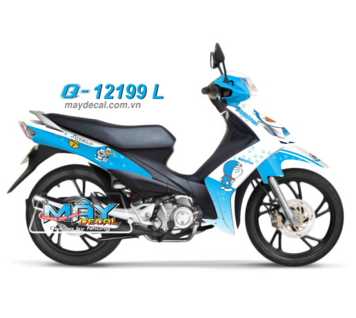 Q 12199 L - Axelo DORAEMON XMASK nobita doremon trang xanh duong blue white ngoi sao star chuong
