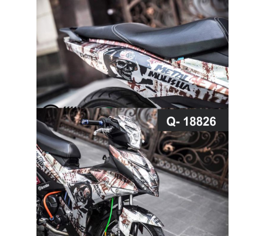 Q- 18826 EXCITER 150 SKULL RI SET BAC NAU