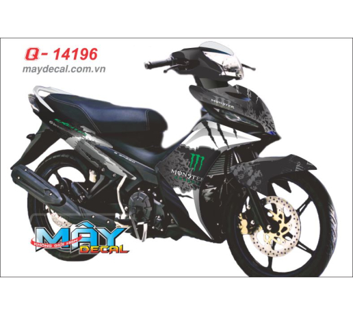 Q 14196 Exciter monster vet dau mong tay cao quy ma devil trang den black white