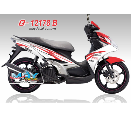 Q 12178 B - Nouvo 5 volh trang do red white motul yamaha oz