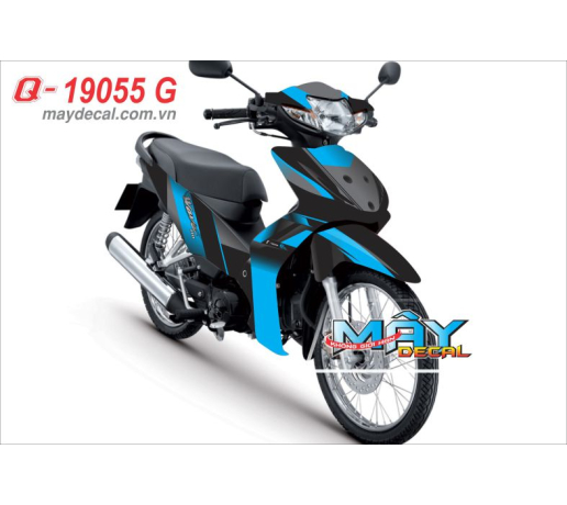 Q 19055 G - Wave S 110 xanh duong blue den black duong net 3d line phoi mau