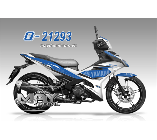 Q 21293 EX 150 trang xanh gp revs your heart white blue semakin di depan nhan logo