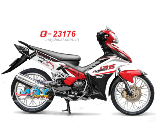 Q 23176 - Ex 2011 Achilles trang white den black do red  dong ho k tro speed 135 proti