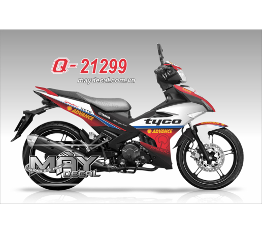 Q 21299 EX 150 den black trang white do red xanh blue vang yellow tyco advance pramac octo revs your