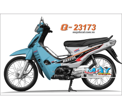 Q 23173 - WAVE doi dau Repsol trang white den black xanh blue  hrc canh chim