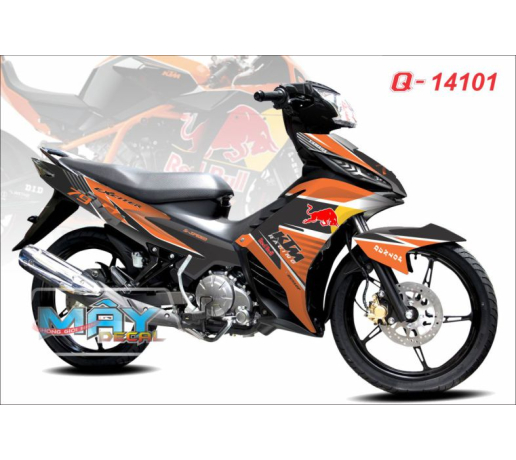 Q 14101 EXCITER, red bull, bo cung, cam den