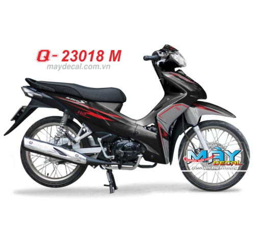 Q 23018 M - WAVE S 110 Bung truoc lien chi duong net line den xam do red black gray