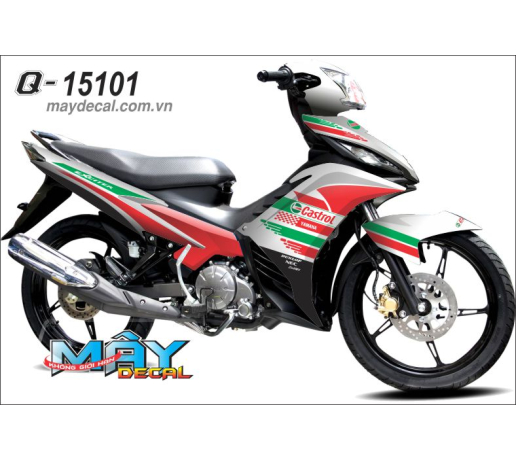 Q 15101 EXCITER 11 Castrol do trang xanh la green white red yamaha caro