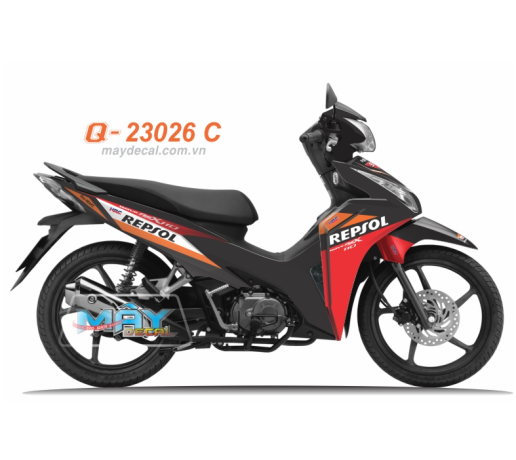 Q 23026 C - Wave RSX 2012 Repsol 93 do den cam red orange black logo dau nhot tem roi