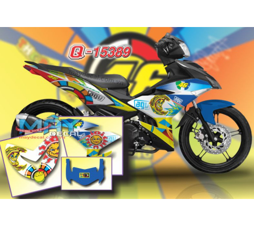 Q 15389 EX 150 SUN MOON mat trang troi 7 mau colorful logo