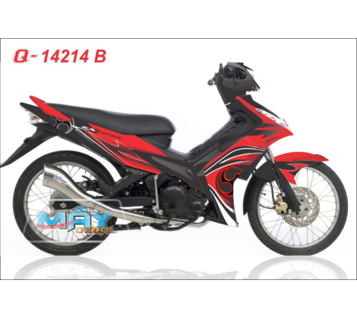 Q 14214 B exciter do den hoa van red black hinh tron duong net line