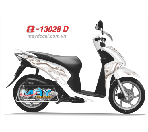 Q 13028 D - VISION 2014 hoa van duong net line trang white flower