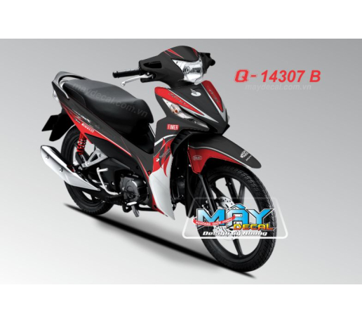 Q 14307 B - WAVE RSX 2014 santander do red black den white trang logo dau nhot