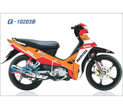 Q 10203 B SIRIUS  repsol logo cam do trang white red orange