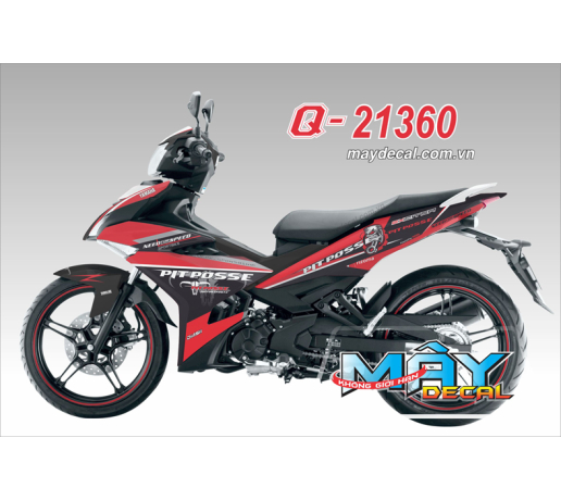 Q 21360 EX 150 PITPOSE VER2 DO RED DEN BLACK TRANG WHITE PIT POSSE DAU BO NEED FOR SPEED  DIASIL RIZ