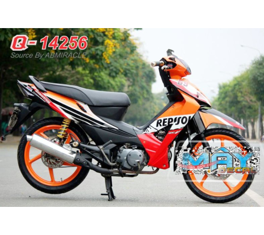 Q 14256 - WAVE RSX repsol den black do red orange cam canh chim